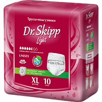 Подгузники-трусы для взрослых Dr. Skipp Light XL (Размер 4, 120-170 см.) 10 шт.