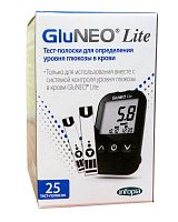 Тест-полоски для определения глюкозы GluNEO Lite 25 шт