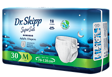 Подгузники для взрослых Dr. Skipp Super Safe M, (размер 2, 70-120 см.) 30 шт.