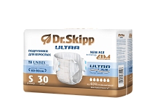 Подгузники для взрослых Dr. Skipp Ultra S, (размер 1, 60-90 см.) 30 шт.